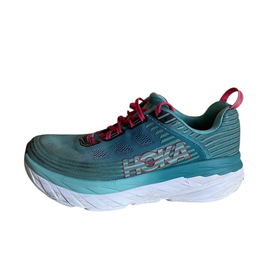 Hoka One One Bondi 6 Woman 10.5 Running Comfort Shoes Teal Walking Nursing FLAW